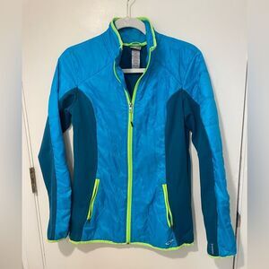 Champion Jacket Womens Small Blue Full Zip Wind breaker Training Ladies sz m